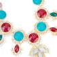 Coloured Rhinestone Necklace - Rajwada