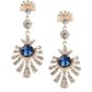 Contemporary Gold And Silver Dangling Earrings - Rajwada