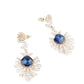 Contemporary Gold And Silver Dangling Earrings - Rajwada