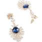 Contemporary Gold And Silver Dangling Earrings - Rajwada