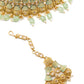Crafted Heavy Olive Green Mani Gold Tone Choker Set! - Rajwada