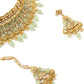 Crafted Heavy Olive Green Mani Gold Tone Choker Set! - Rajwada