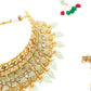 Crafted Heavy Olive Green Mani Gold Tone Choker Set! - Rajwada
