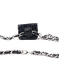 Croc printed mini black belt bag - Rajwada