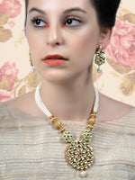 Customary Pearl Necklace Set - Rajwada