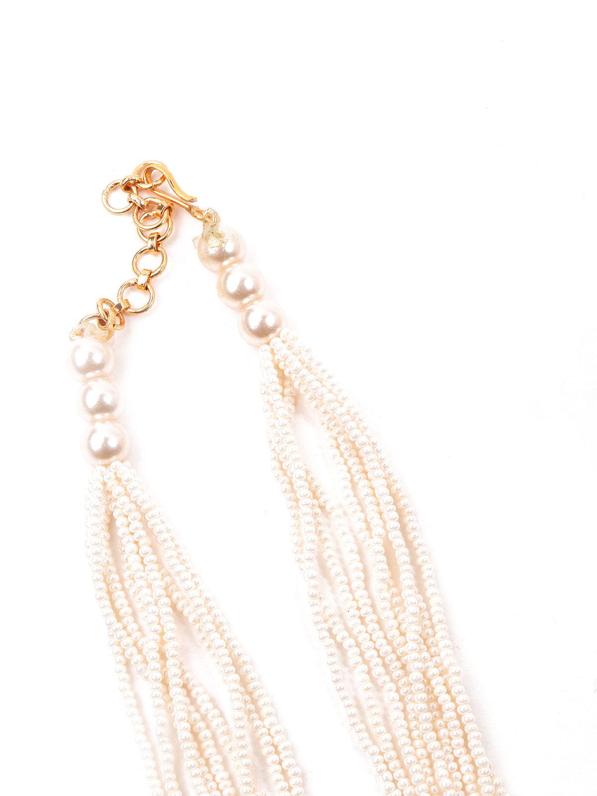 Customary Pearl Necklace Set - Rajwada