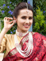 Cute Baby Pink Necklace Set - Rajwada
