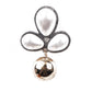 Cute gorgeous gold and white statement earrings - Rajwada