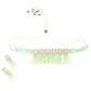 Cute Light Green Choker Necklace Set - Rajwada