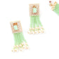 Cute Light Green Choker Necklace Set - Rajwada