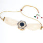 Dark Blue Choker Necklace - Rajwada