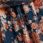 Dark Blue floral printed Lehenga Choli with Sequins Zari Embroidery Work - Rajwada