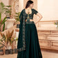 Dark Green Faux Georgette Lehenga Set - Rajwada