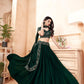 Dark Green Faux Georgette Lehenga Set - Rajwada