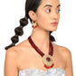 Deep Maroon exquisite necklace set - Rajwada