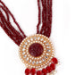 Deep Maroon exquisite necklace set - Rajwada