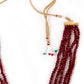 Deep Maroon exquisite necklace set - Rajwada