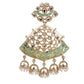 DELICATE GREEN MEENAKARI EARRINGS - Rajwada