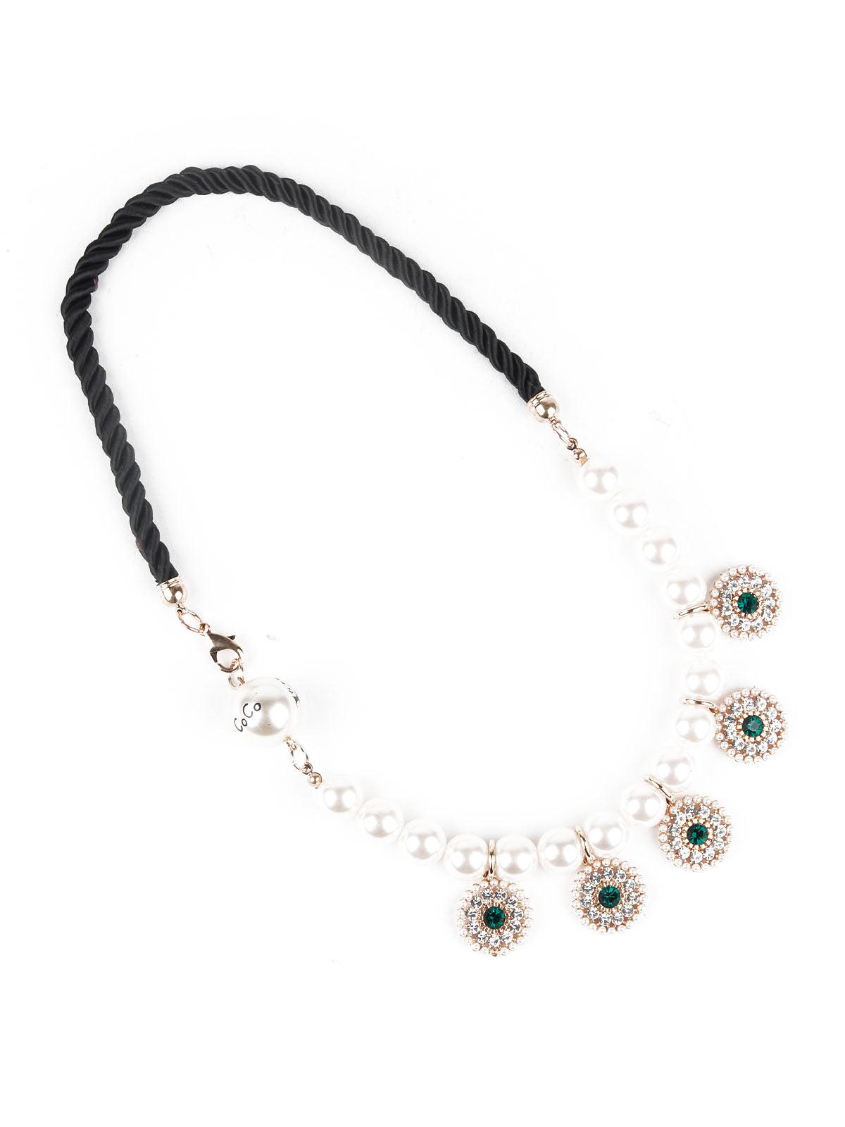 DELICATE PEARLS CHOKER NECKPIECE - Rajwada