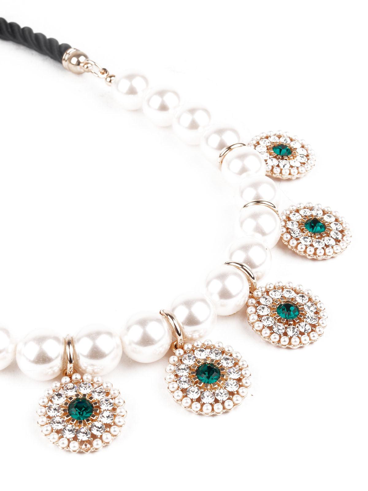 DELICATE PEARLS CHOKER NECKPIECE - Rajwada