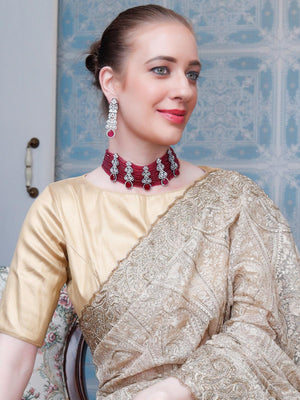 DESIGNER BEADS AND STONES NECKLACE SET - Rajwada