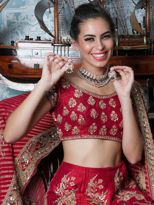 DESIGNER BEADS AND STONES NECKLACE SET - Rajwada