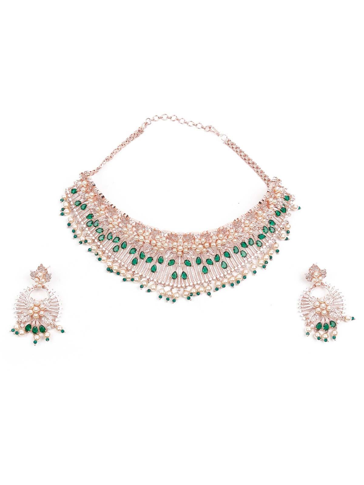 DESIGNER BEADS AND STONES NECKLACE SET - Rajwada