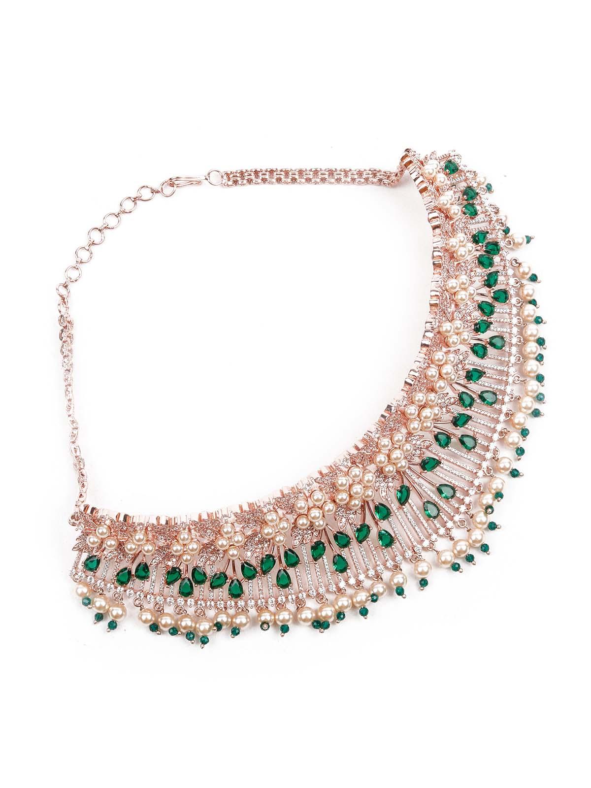 DESIGNER BEADS AND STONES NECKLACE SET - Rajwada