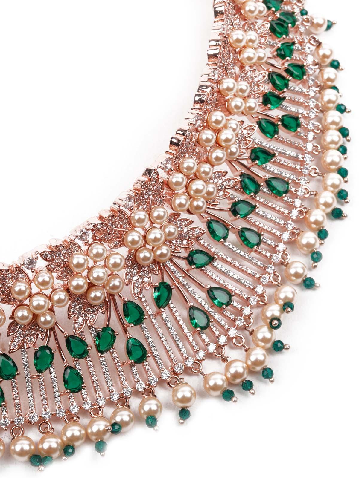 DESIGNER BEADS AND STONES NECKLACE SET - Rajwada