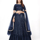 Designer Dark Blue Georgette Lehenga Choli - Rajwada