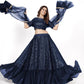 Designer Dark Blue Georgette Lehenga Choli - Rajwada