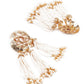 DESIGNER GOLD AND WHITE DANGLER EARRINGS - Rajwada