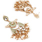 DESIGNER GREEN AND GOLD DANGLER CHANDBALI EARRINGS - Rajwada