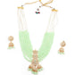 DESIGNER GREEN BEADS NECKLACE SET - Rajwada