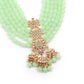 DESIGNER GREEN BEADS NECKLACE SET - Rajwada