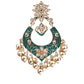 DESIGNER GREEN DANGLER EARRINGS - Rajwada