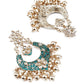 DESIGNER GREEN DANGLER EARRINGS - Rajwada
