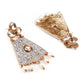 DESIGNER GREY AND GOLD DANGLER EARRINGS - Rajwada