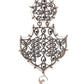 DESIGNER GREY AND WHITE DANGLER EARRINGS - Rajwada