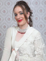 DESIGNER KUNDAN AND AUSTRIAN DIAMOND NECKLACE SET - Rajwada