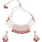 DESIGNER KUNDAN AND AUSTRIAN DIAMOND NECKLACE SET - Rajwada