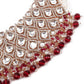 DESIGNER KUNDAN AND AUSTRIAN DIAMOND NECKLACE SET - Rajwada