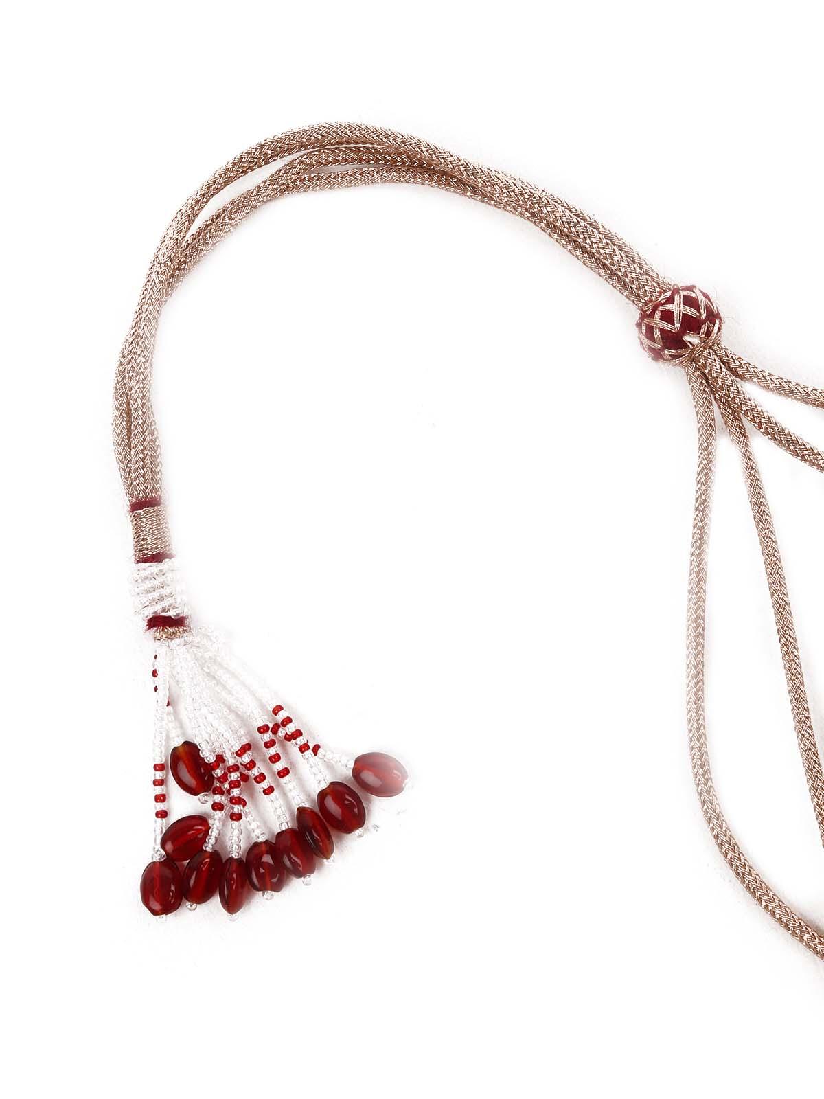 DESIGNER KUNDAN AND AUSTRIAN DIAMOND NECKLACE SET - Rajwada