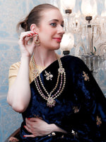 DESIGNER KUNDAN AND STONES NECKLACE SET - Rajwada