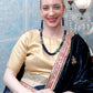 DESIGNER NAVY BLUE BEADS AND STONES LONG NECKLACE SET - Rajwada