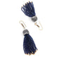 DESIGNER NAVY BLUE BEADS AND STONES LONG NECKLACE SET - Rajwada