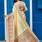 Designer Off White Banarasi Silk Saree - Rajwada