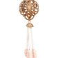 DESIGNER PEACH AND GOLD DANGLER EARRINGS - Rajwada