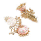 DESIGNER PEACH AND GOLD DANGLER JHUMKI EARRINGS - Rajwada