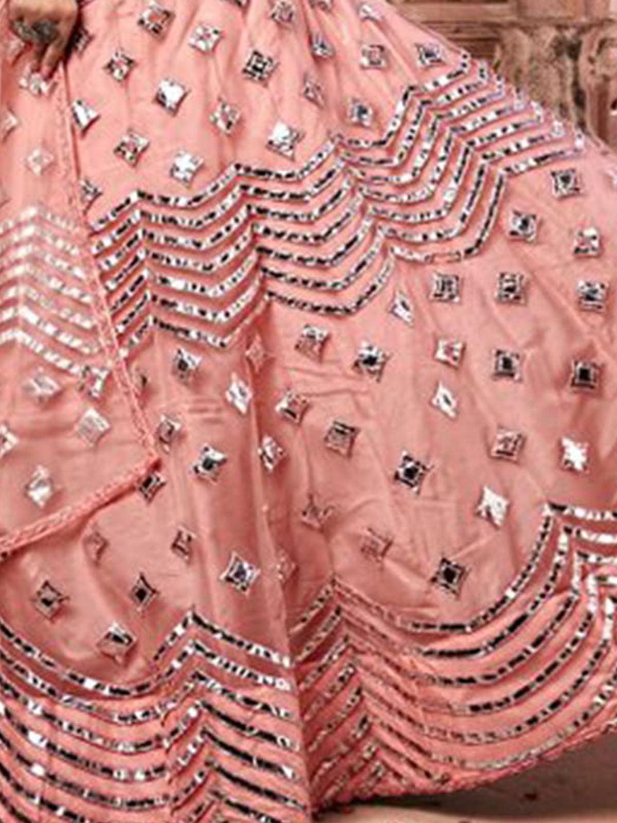 DESIGNER PEACH LEHENGA CHOLI - Rajwada